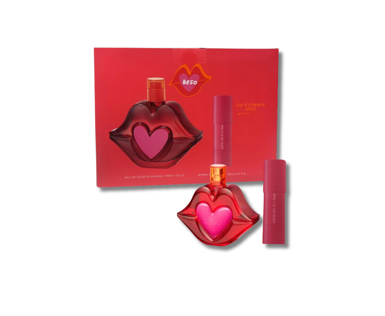 AGATHA RUIZ DE LA PRADA BESO EDT SET 75ML+LIP&CHEEK STICK – agrivas