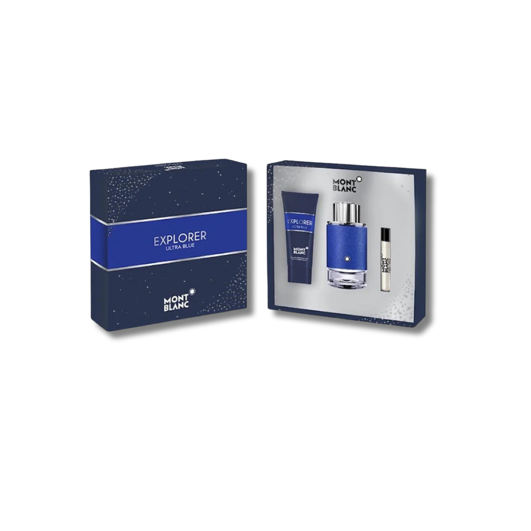 MONTBLANC EXPLORER ULTRA BLUE SET 3PCS