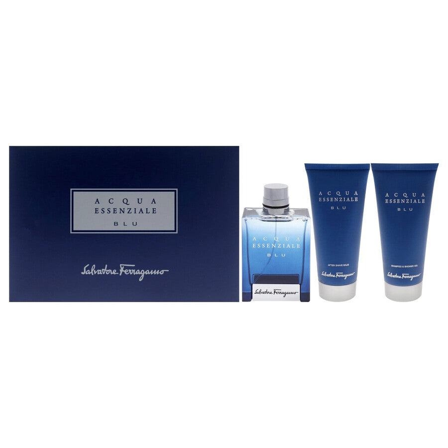 SALVATORE FERRAGAMO ACQUA ESSENZIALE BLU SET 3PCS