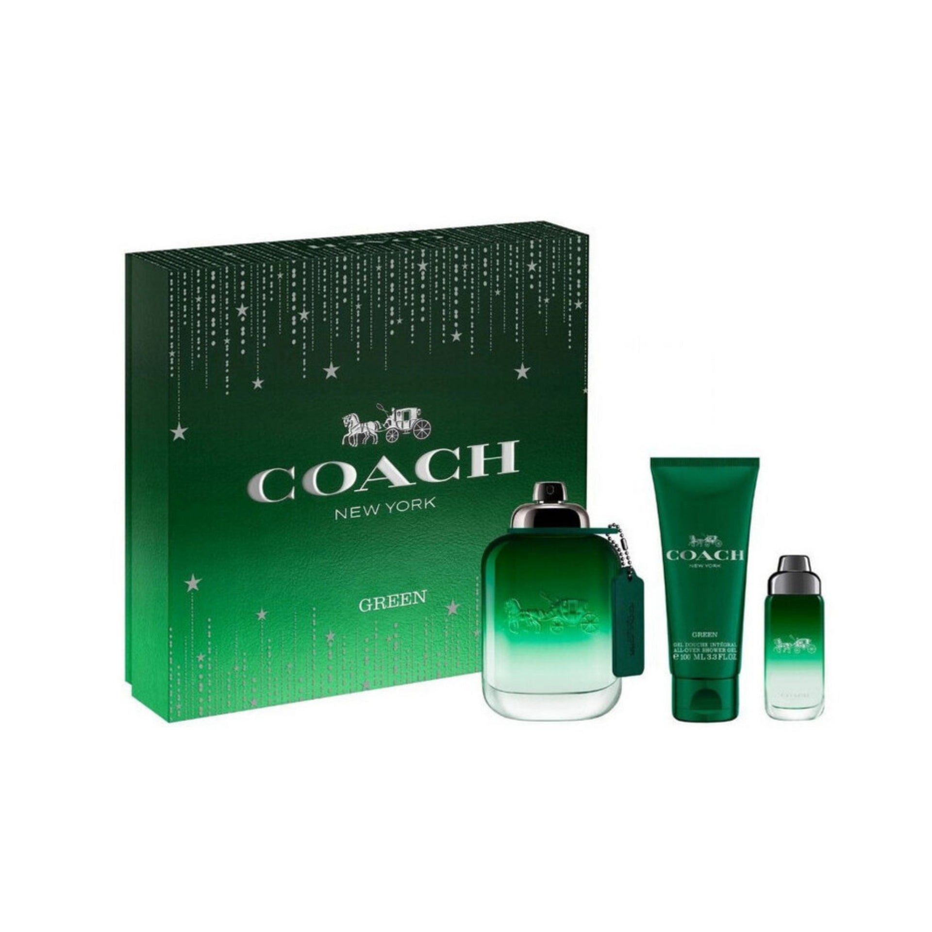 COACH NEW YORK GREEN SET 3PCS