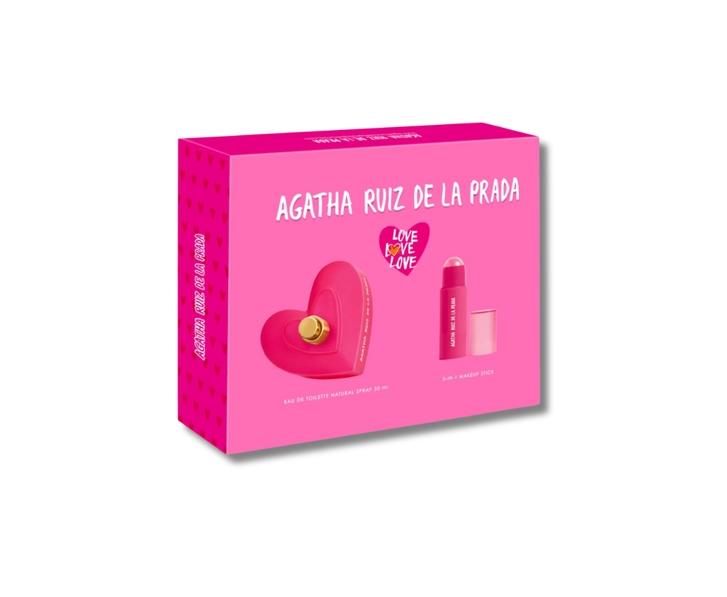 AGATHA RUIZ DE LA PRADA LOVE LOVE LOVE SET 75ML+LABIAL Y MEJILLA