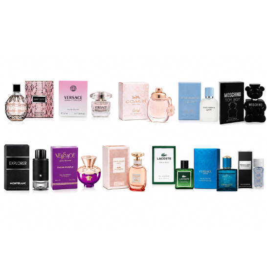 VARIETY PACK OF MINI PERFUMES MID RANGE 5ML 12 PACK