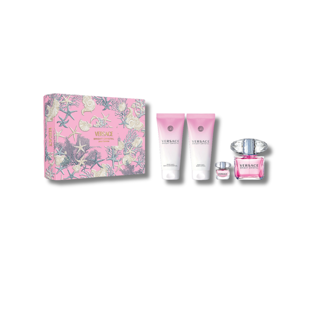 VERSACE BRIGHT CRYSTAL EDT SET 4PCS