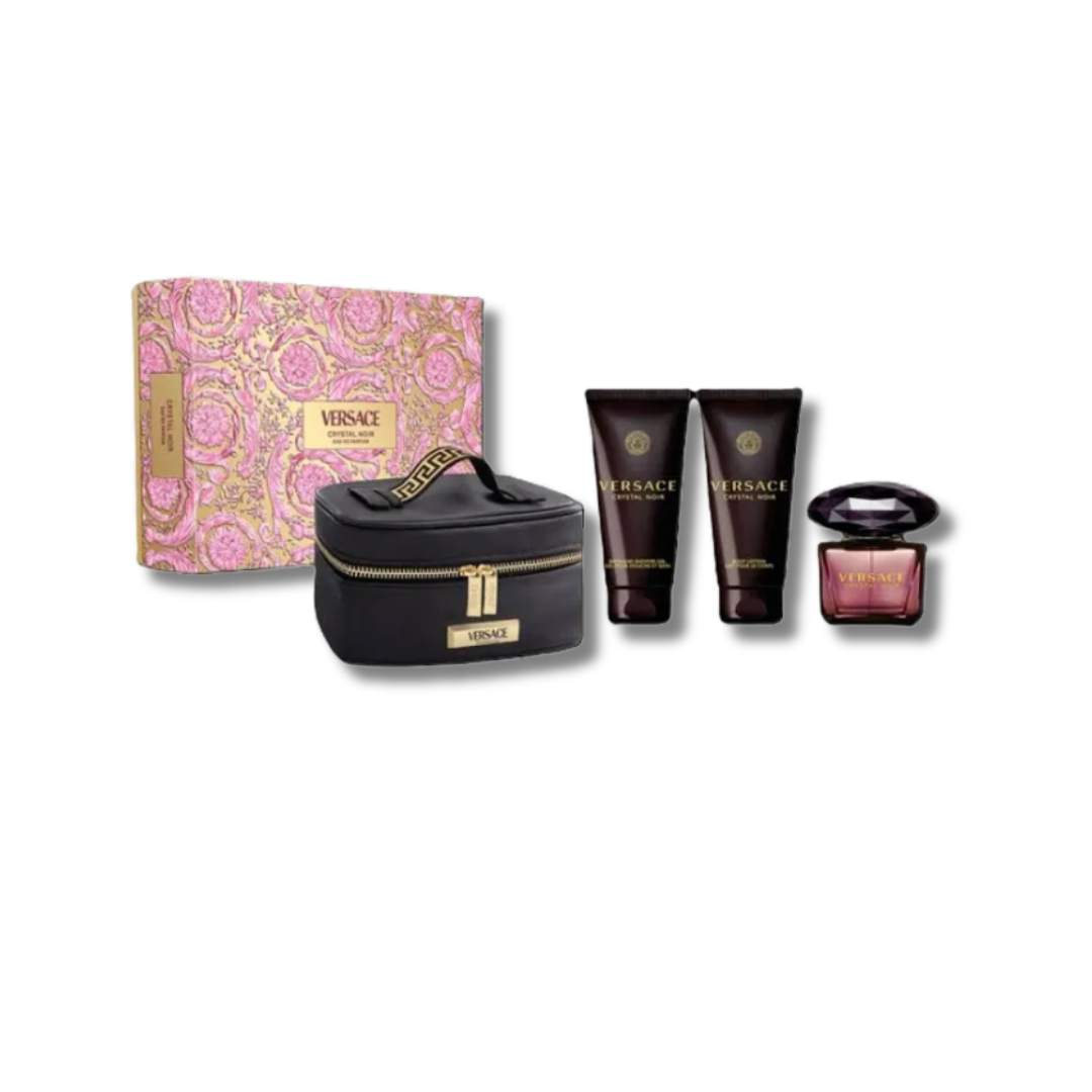 VERSACE CRYSTAL NOIR EDP SET 4PCS