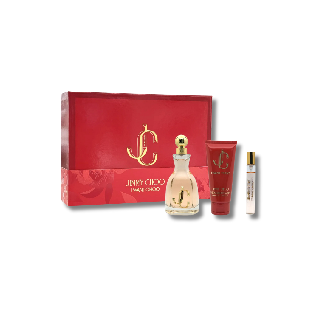 JIMMY CHOO I WANT CHOO EDP 100ML SET 3PCS