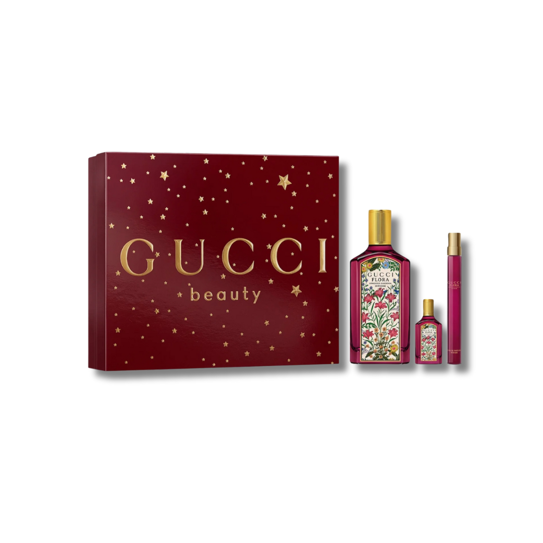 GUCCI FLORA GORGEOUS GARDENIA EDP INTENSE SET 100ML+10ML+MINI