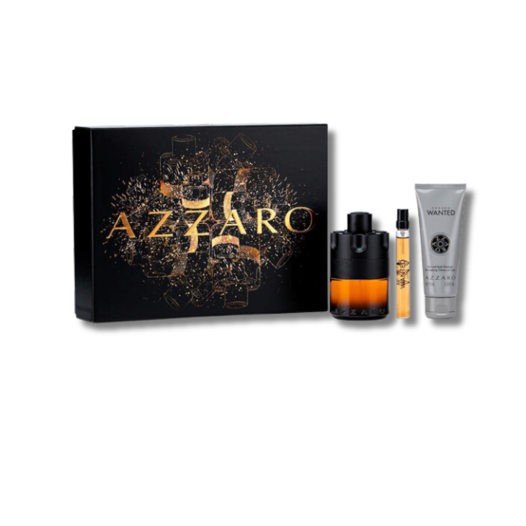 AZZARO THE MOST WANTED PARFUM SET 100ML+SG+7ML