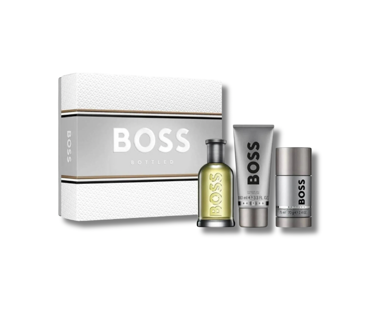 BOSS BOTTLED EDT SET 100ML+SG+DEO