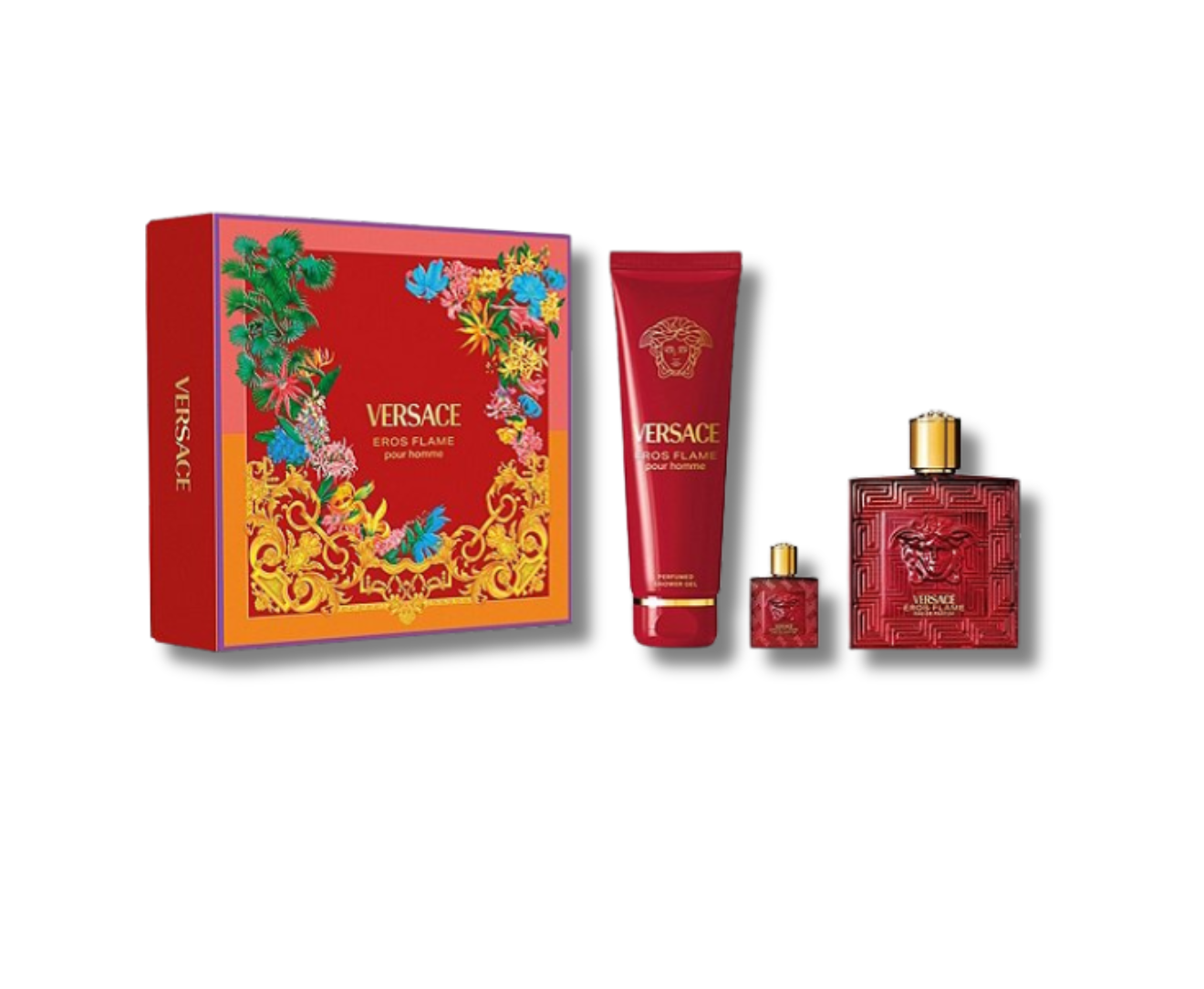 VERSACE EROS FLAME EDP SET 100ML+MINI+SG