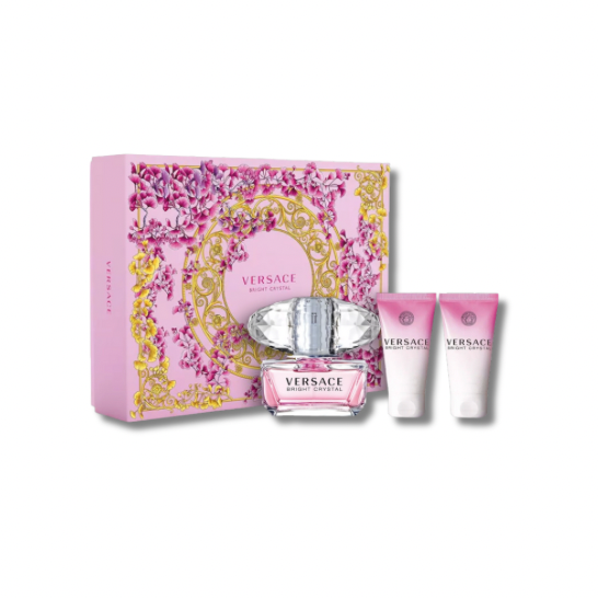 VERSACE BRIGHT CRYSTAL EDT SET 50ML+SG+BL