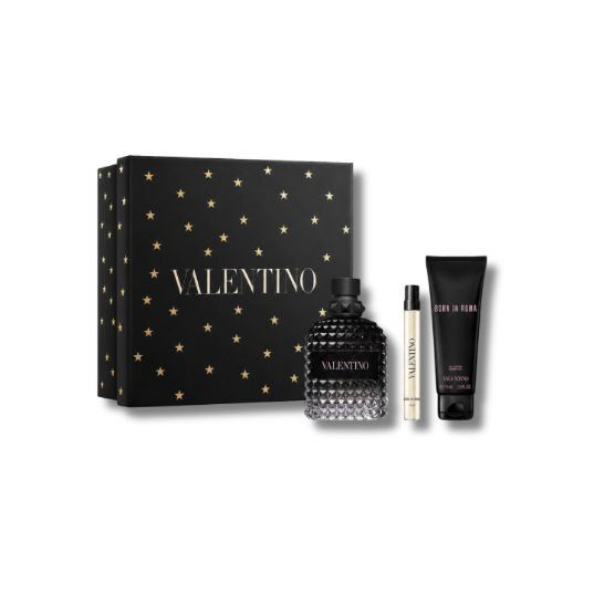 VALENTINO UOMO BORN IN ROMA EDT SET 100ML+10ML+SG