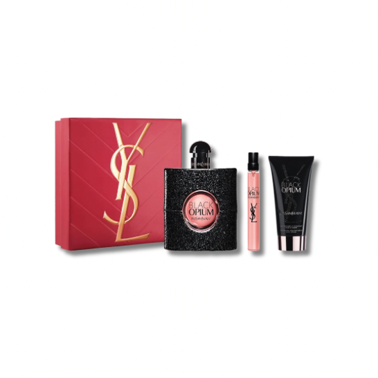 YSL BLACK OPIUM EDP SET 90ML+10ML+LIPSTICK