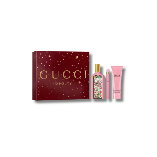 GUCCI FLORA GORGEOUS GARDENIA EDP SET 100ML+10ML+MINI
