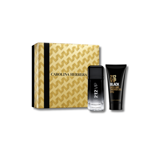 CAROLINA HERRERA 212 VIP BLACK MEN EDP SET 100ML+SG